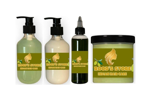 Pure Indian Organic Set Come with Shampoo, Conditioner, oil, Pomade